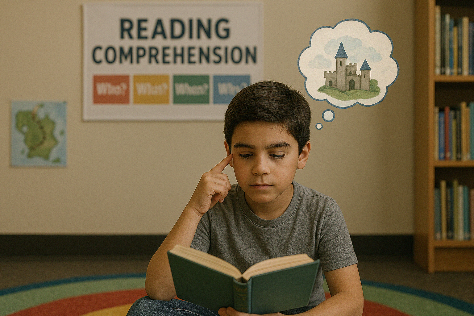Student improving reading comprehension